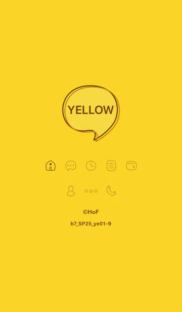 [LINE着せ替え] b7_25_イエロー1-9の画像1