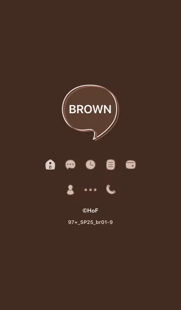 [LINE着せ替え] 97+25_ブラウン1-9の画像1