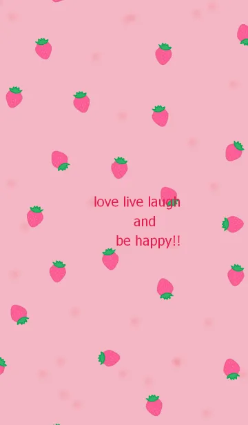 [LINE着せ替え] strawberry pattern/ sweetpinkの画像1