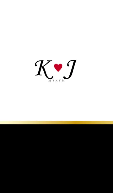 [LINE着せ替え] Love Initial K&J イニシャルの画像1