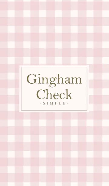 [LINE着せ替え] Gingham Check Natural Pink 16 -MEKYM-の画像1