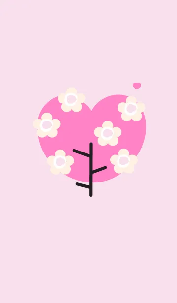 [LINE着せ替え] Lovely heart tree with lovely flower 73の画像1