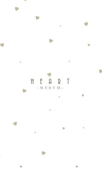 [LINE着せ替え] HEART Beige -MEKYM- 10の画像1