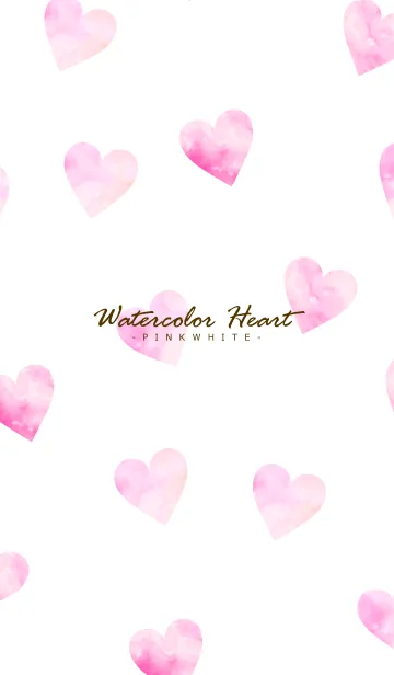 [LINE着せ替え] Watercolor Heart -PINKWHITE- 10の画像1