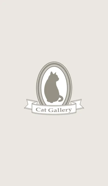 [LINE着せ替え] Cat Gallery【Greige】の画像1