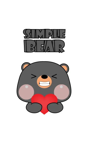 [LINE着せ替え] Simple Cutie Black Bear Theme (JP)の画像1