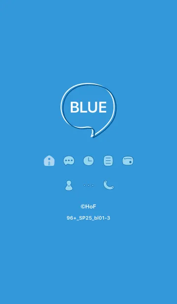 [LINE着せ替え] 96+25_ブルー1-3の画像1