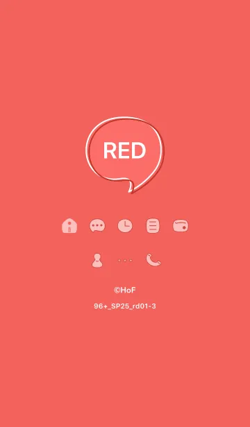 [LINE着せ替え] 96+25_レッド1-3の画像1