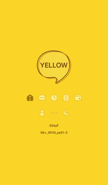 [LINE着せ替え] 96+25_イエロー1-3の画像1