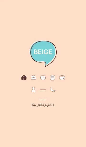 [LINE着せ替え] E6+26_ベージュ4-9の画像1