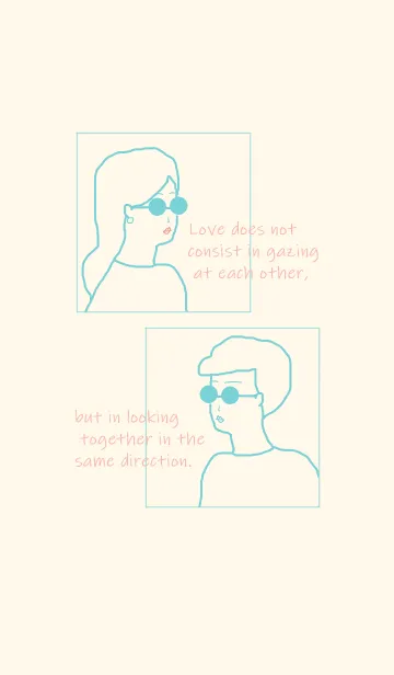 [LINE着せ替え] Sunglasses Boy and Girl /ivorygreenの画像1