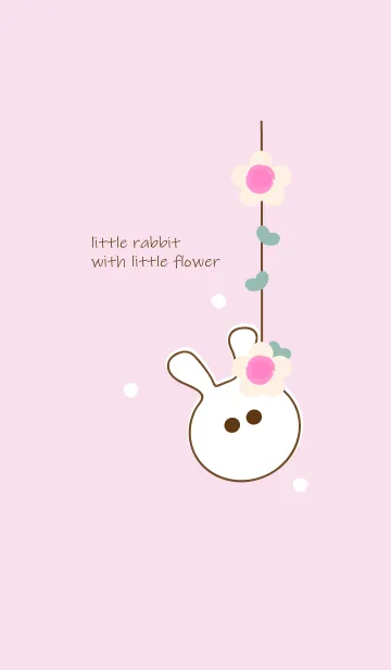 [LINE着せ替え] little rabbit with little flower 71の画像1