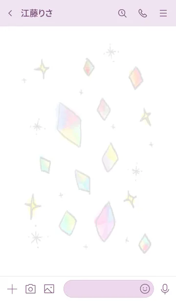 [LINE着せ替え] きらきらクリスタルの画像3