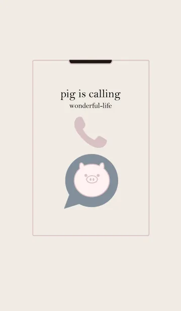 [LINE着せ替え] pig is callingの画像1