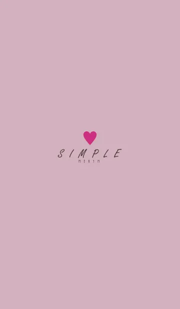 [LINE着せ替え] -DUSKY PINK BROWN SIMPLE HEART- 26の画像1