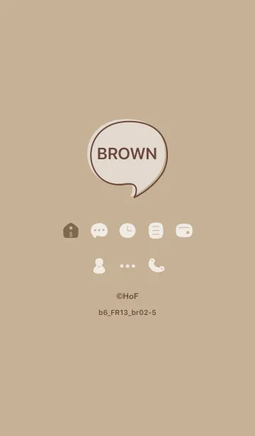 [LINE着せ替え] b6_13_ベージュ4 ブラウン2-5の画像1