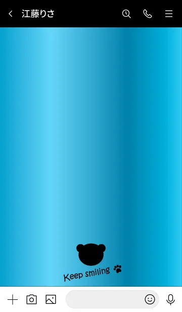[LINE着せ替え] Small Bear *GLOSSYBLUE 4*の画像3