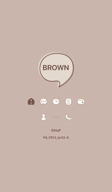 [LINE着せ替え] P6_13_ベージュ2 ブラウン2-9の画像1