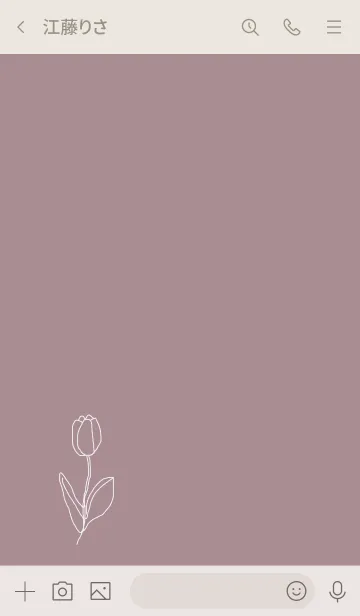 [LINE着せ替え] art tulip (smokey pink)の画像3