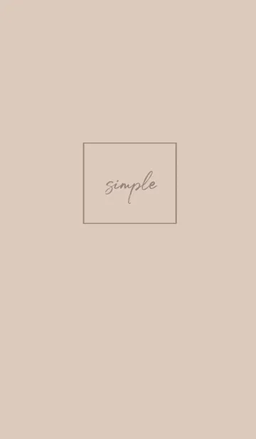 [LINE着せ替え] simple cursive -beige brown-の画像1