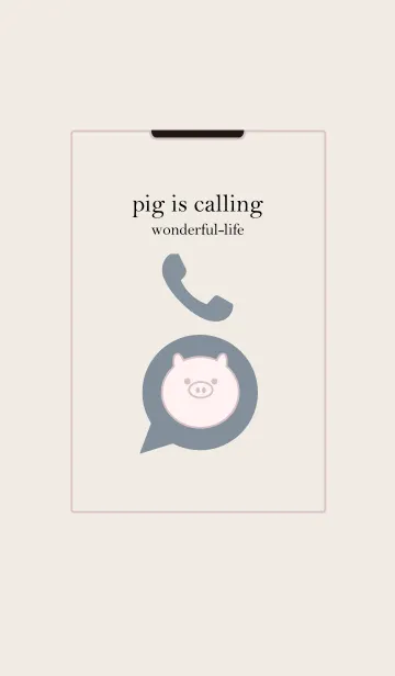 [LINE着せ替え] pig is calling 2の画像1