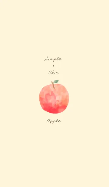 [LINE着せ替え] 水彩リンゴ(シンプル＆シック)の画像1