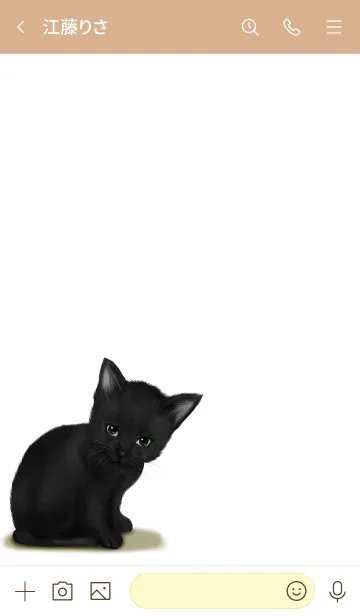 [LINE着せ替え] さわだ用可愛い黒猫子猫の画像3