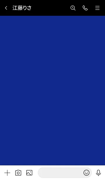 [LINE着せ替え] シンプル（ブラック ブルー)V.852の画像3