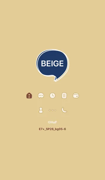 [LINE着せ替え] E7+26_ベージュ5-6の画像1
