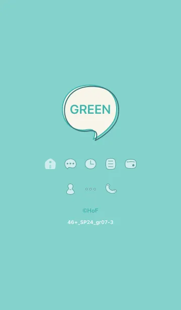 [LINE着せ替え] 46+24_グリーン7-3の画像1