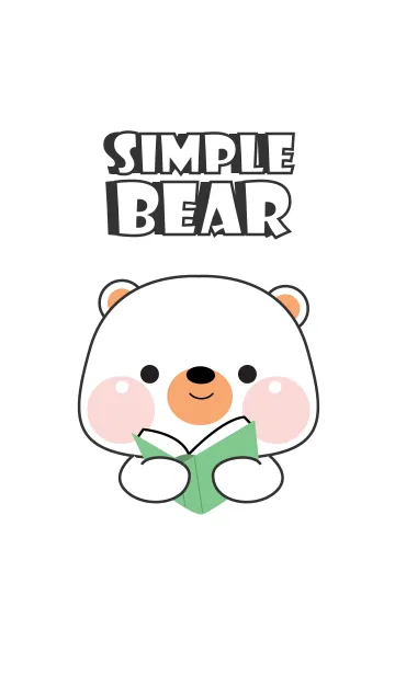 [LINE着せ替え] Simple Cutie White Bear Theme (JP)の画像1