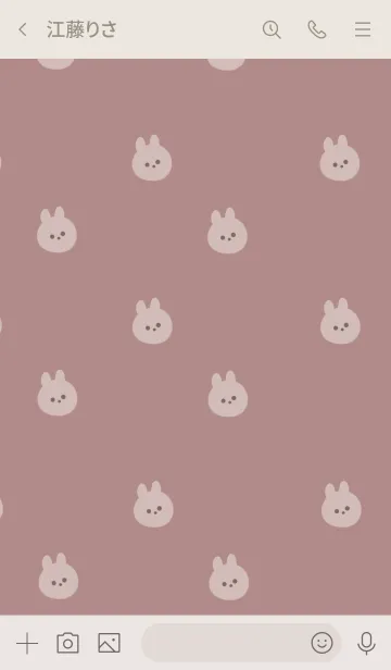 [LINE着せ替え] くすみピンクとうさぎだらけ。の画像3