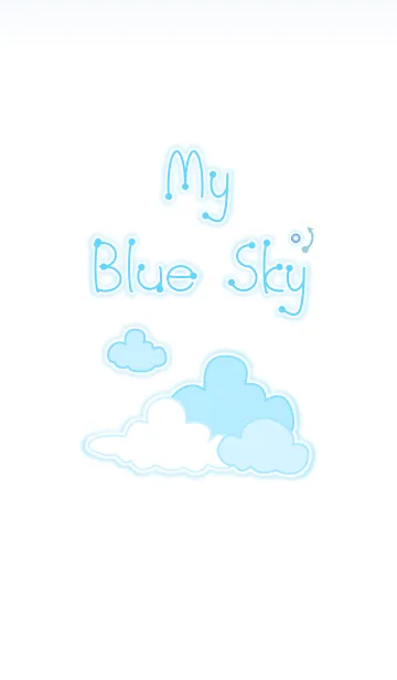 [LINE着せ替え] My Blue Sky 2.1！ (White V.4)の画像1