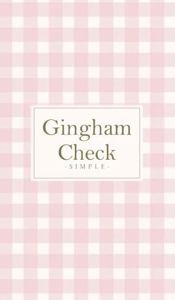 [LINE着せ替え] Gingham Check Natural Pink 17 -MEKYM-の画像1