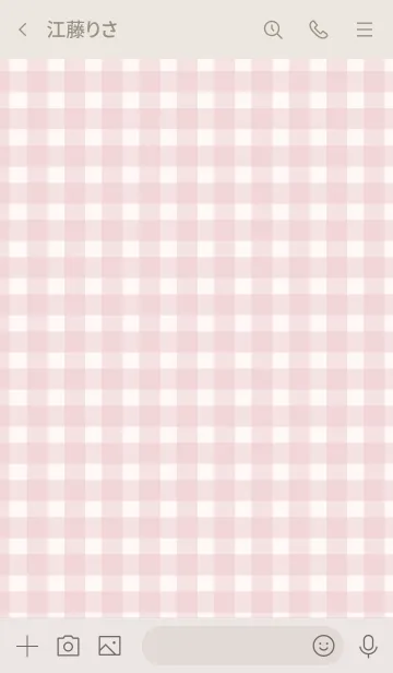 [LINE着せ替え] Gingham Check Natural Pink 17 -MEKYM-の画像3