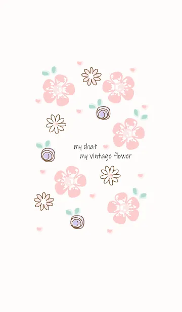 [LINE着せ替え] My chat my vintage flower 51の画像1