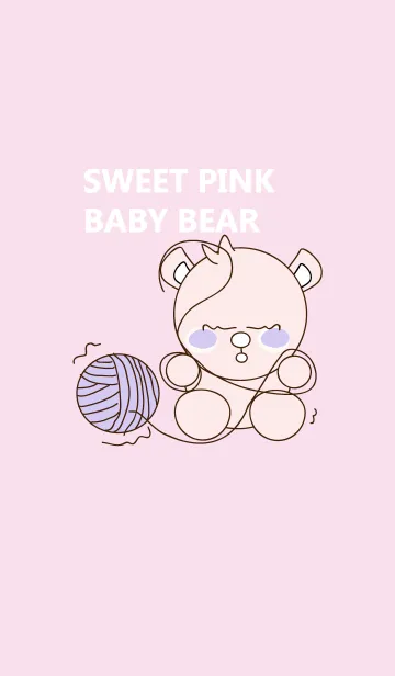 [LINE着せ替え] Sweet pink baby bear 90の画像1