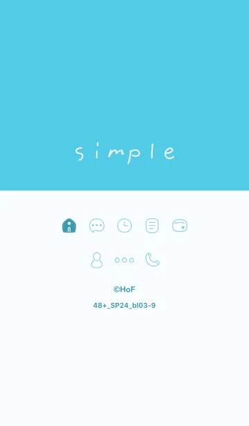 [LINE着せ替え] 48+24_ブルー3-9の画像1