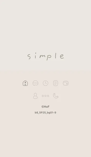 [LINE着せ替え] b8_25_ベージュ1-9の画像1