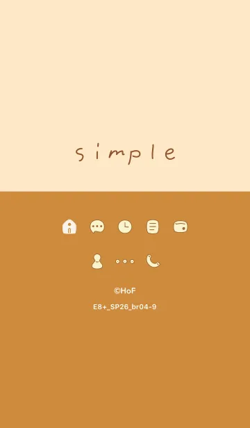 [LINE着せ替え] E8+26_ブラウン4-9の画像1