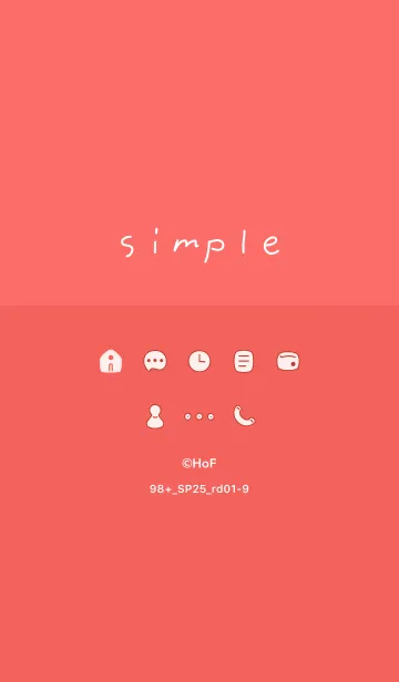 [LINE着せ替え] 98+25_レッド1-9の画像1