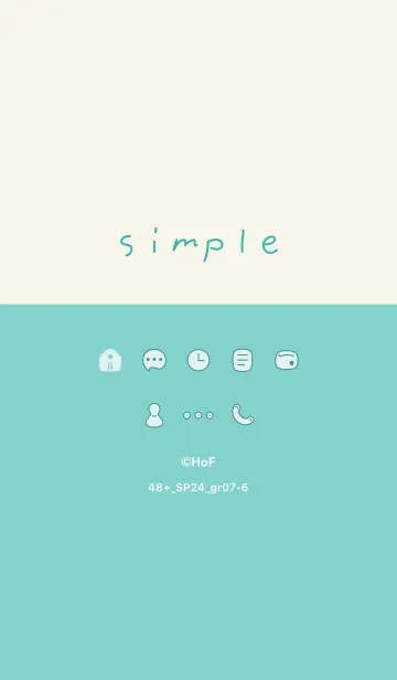 [LINE着せ替え] 48+24_グリーン7-6の画像1