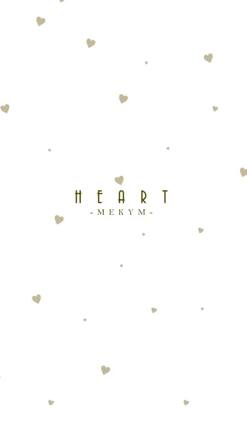 [LINE着せ替え] HEART Beige -MEKYM- 12の画像1