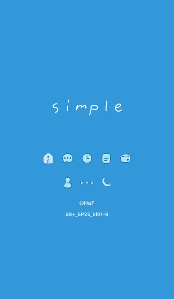 [LINE着せ替え] 98+25_ブルー1-6の画像1