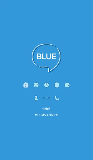 [LINE着せ替え] 97+25_ブルー1-6の画像1