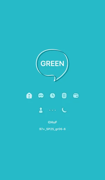 [LINE着せ替え] 97+25_グリーン6-6の画像1