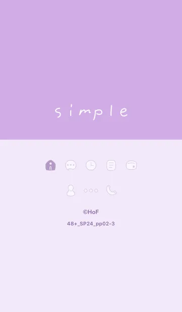 [LINE着せ替え] 48+24_パープル2-3の画像1