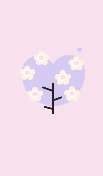 [LINE着せ替え] Lovely heart tree with lovely flower 74の画像1