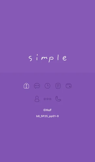 [LINE着せ替え] b8_25_パープル1-9の画像1