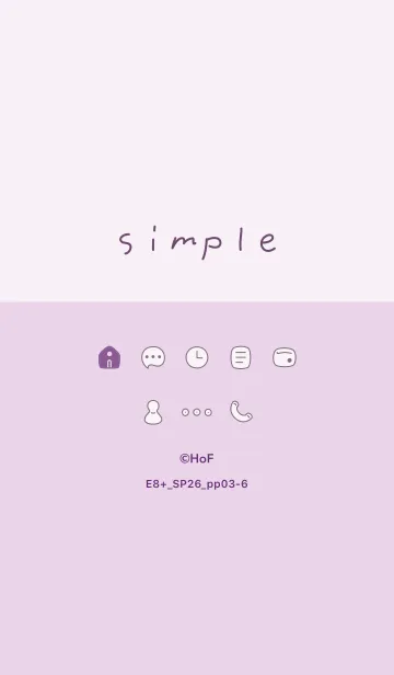 [LINE着せ替え] E8+26_パープル3-6の画像1